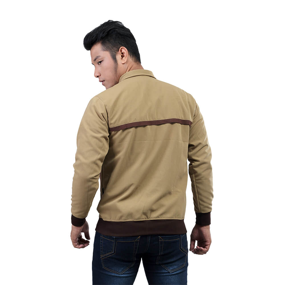 JAKET OUTDOOR KASUAL PRIA COKLAT BABY CANVAS INFICLO SMD 722 - Image 3