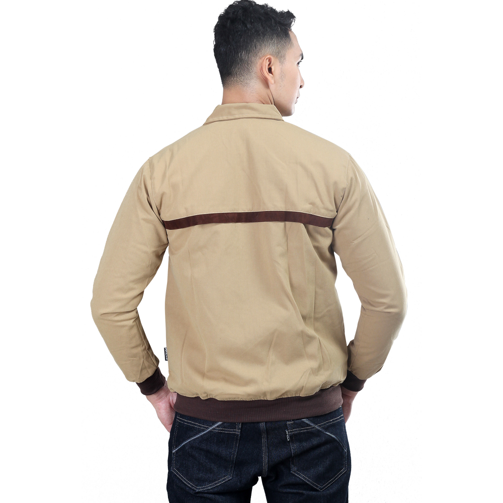 JAKET OUTDOOR KASUAL PRIA COKLAT BABY CANVAS INFICLO SMD 722 - Image 6