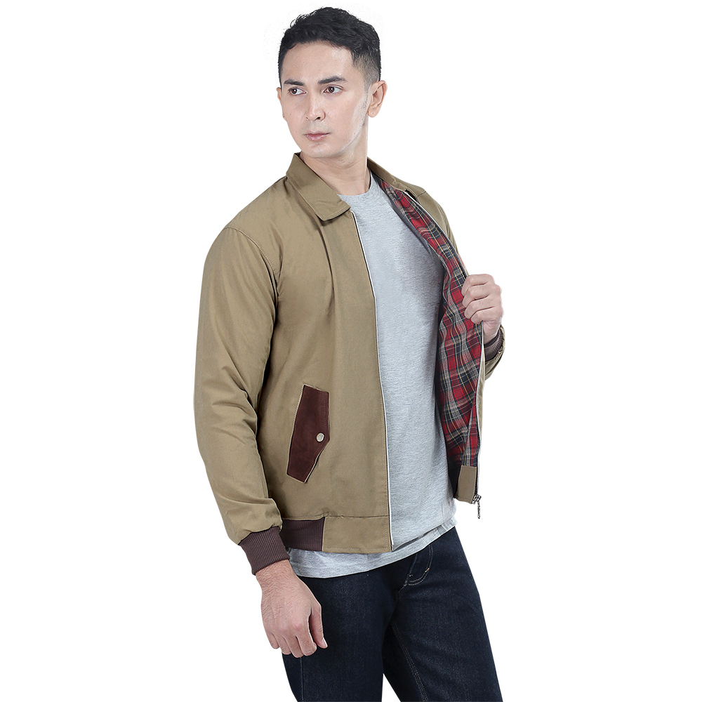 JAKET OUTDOOR KASUAL PRIA COKLAT BABY CANVAS INFICLO SMD 722 - Image 5