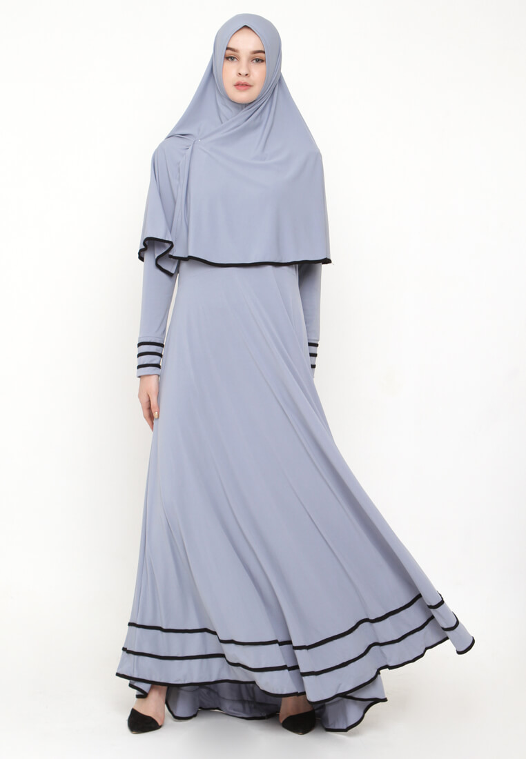 GAMIS WANITA MUSLIMAH DAN KERUDUNG ABU JERSEY JAVA SEVEN JNE 001 - Image 6