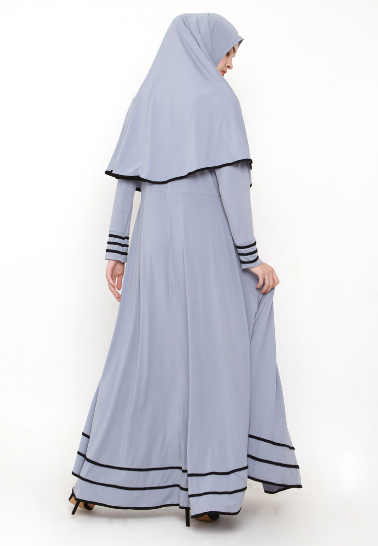 GAMIS WANITA MUSLIMAH DAN KERUDUNG ABU JERSEY JAVA SEVEN JNE 001 - Image 8