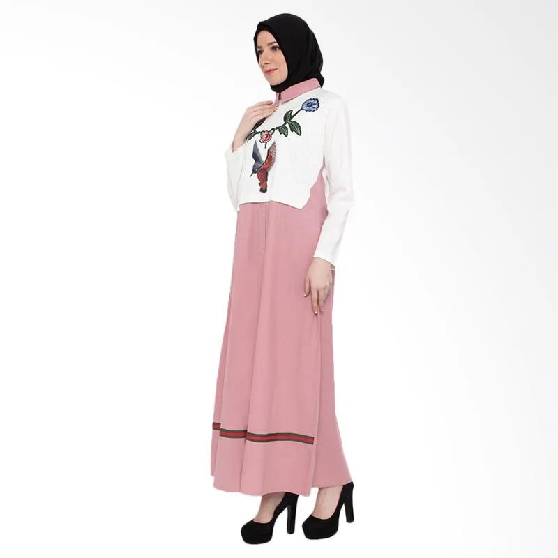 GAMIS WANITA PINK COTTON JAVA SEVEN OKI 018 - Image 3