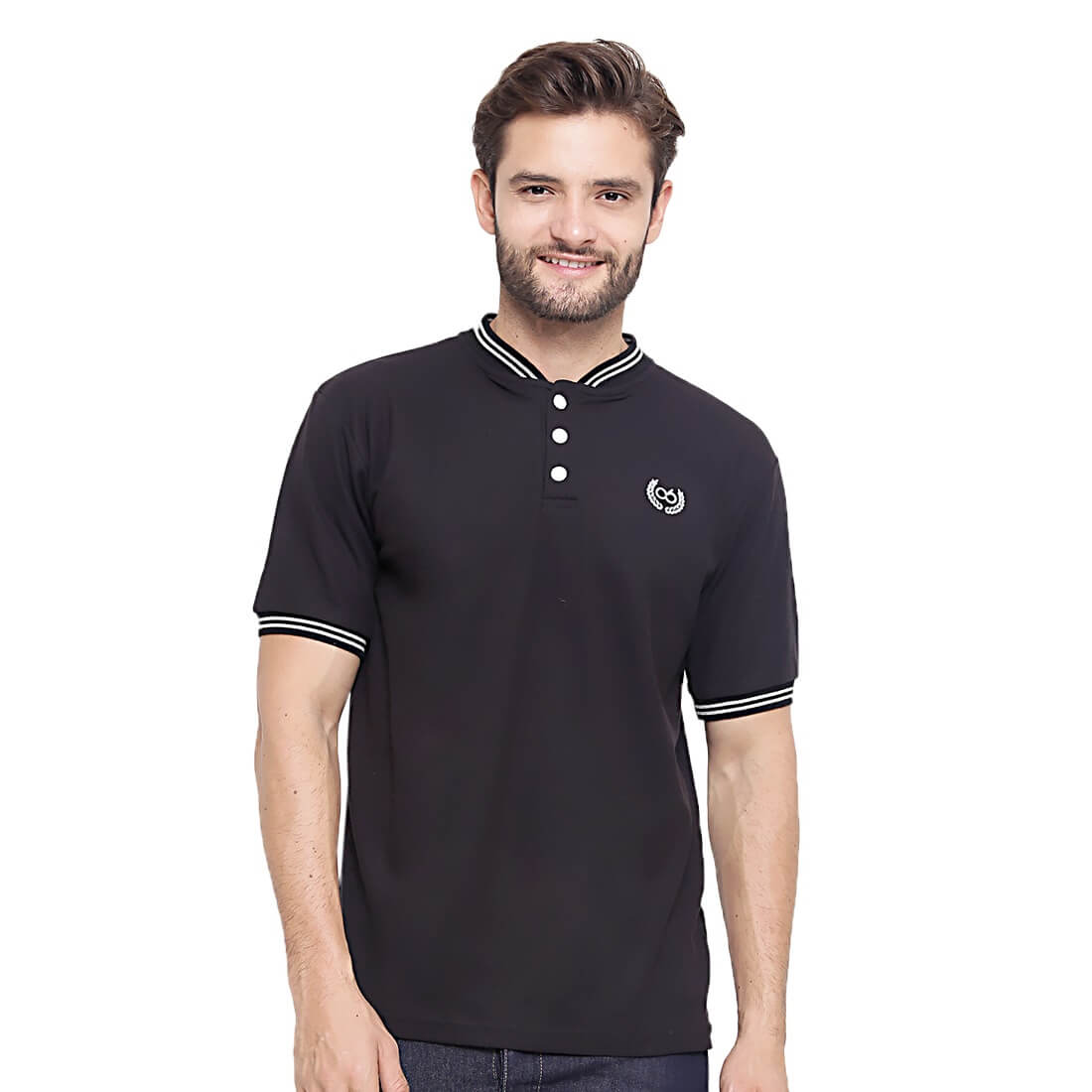 WANGKY KAOS KERAH PRIA HITAM LACOSTE CBR6 FFC 272