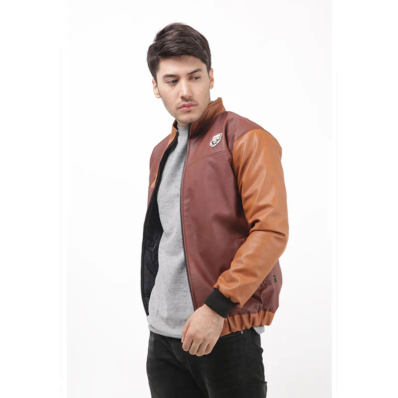 JAKET KULIT OUTDOOR PRIA KASUAL COKLAT FERRARI CBR6 MPC 305 - Image 7