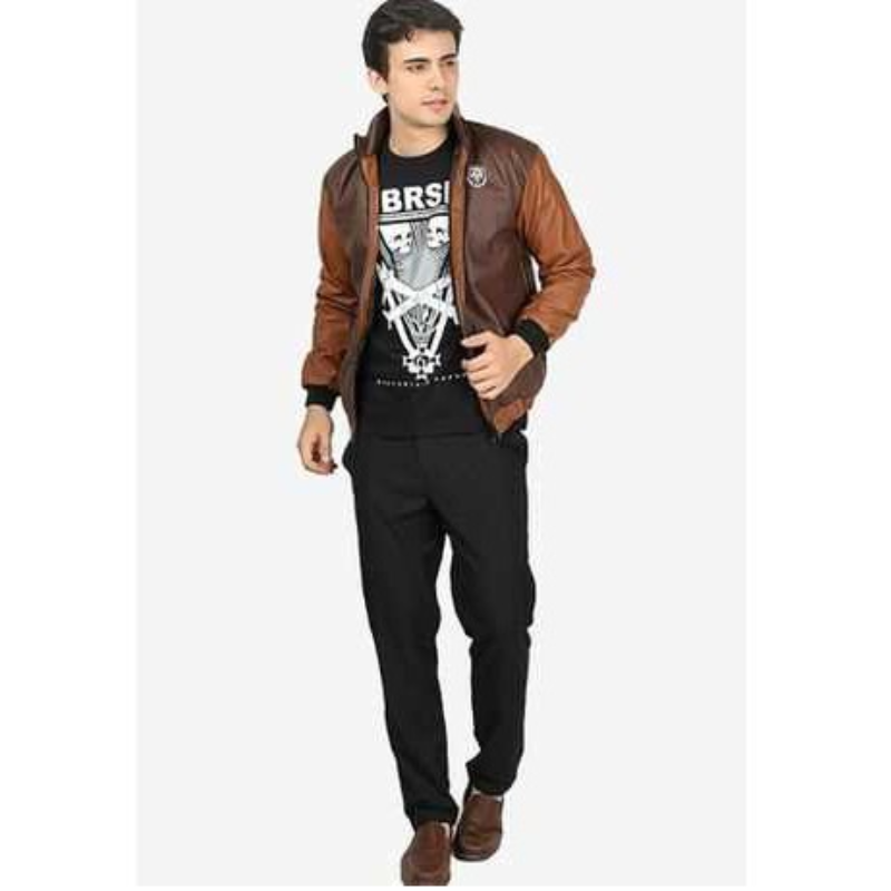 JAKET KULIT OUTDOOR PRIA KASUAL COKLAT FERRARI CBR6 MPC 305 - Image 5