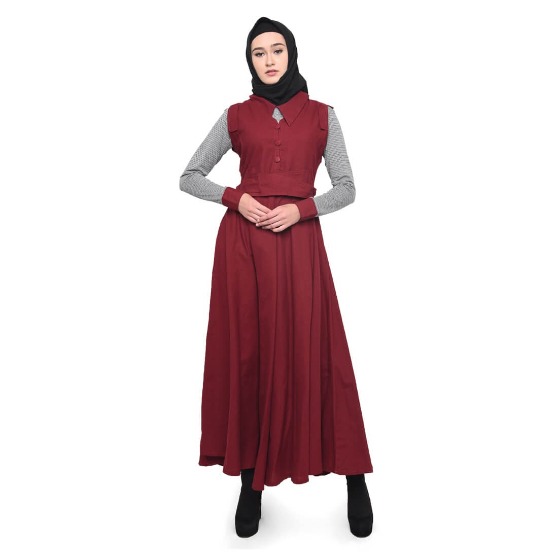 STELAN GAMIS WANITA MUSLIMAH ABU COTTON CBR6 NCC 450