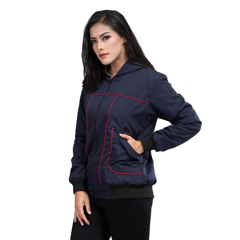 JAKET OUTDOOR KASUAL WANITA PREMIUM NAVY TASLAN INFICLO SDK 258 - Image 2