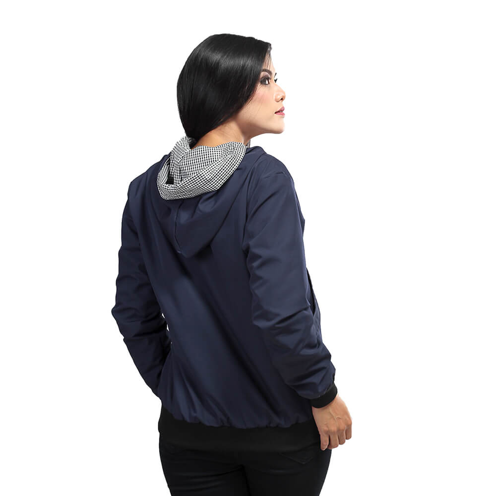 JAKET OUTDOOR KASUAL WANITA PREMIUM NAVY TASLAN INFICLO SDK 258 - Image 3