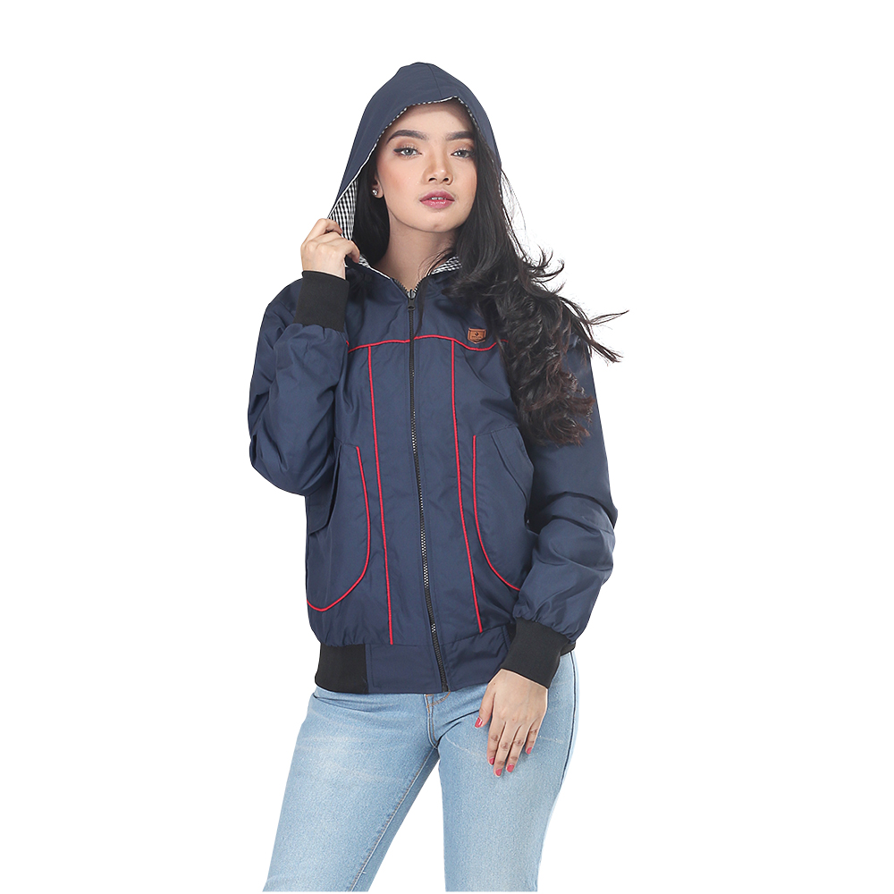 JAKET OUTDOOR KASUAL WANITA PREMIUM NAVY TASLAN INFICLO SDK 258 - Image 6