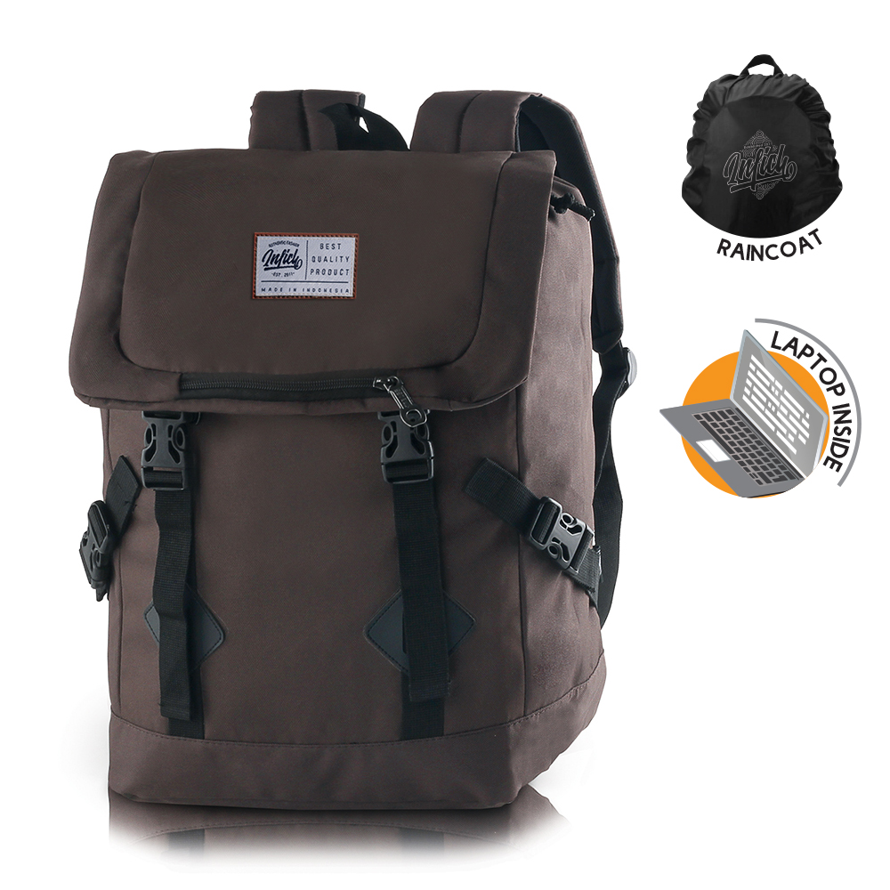 TAS RANSEL BACKPACK KASUAL PRIA PREMIUM COKLAT CORDURA INFICLO SLI 479 - Image 6