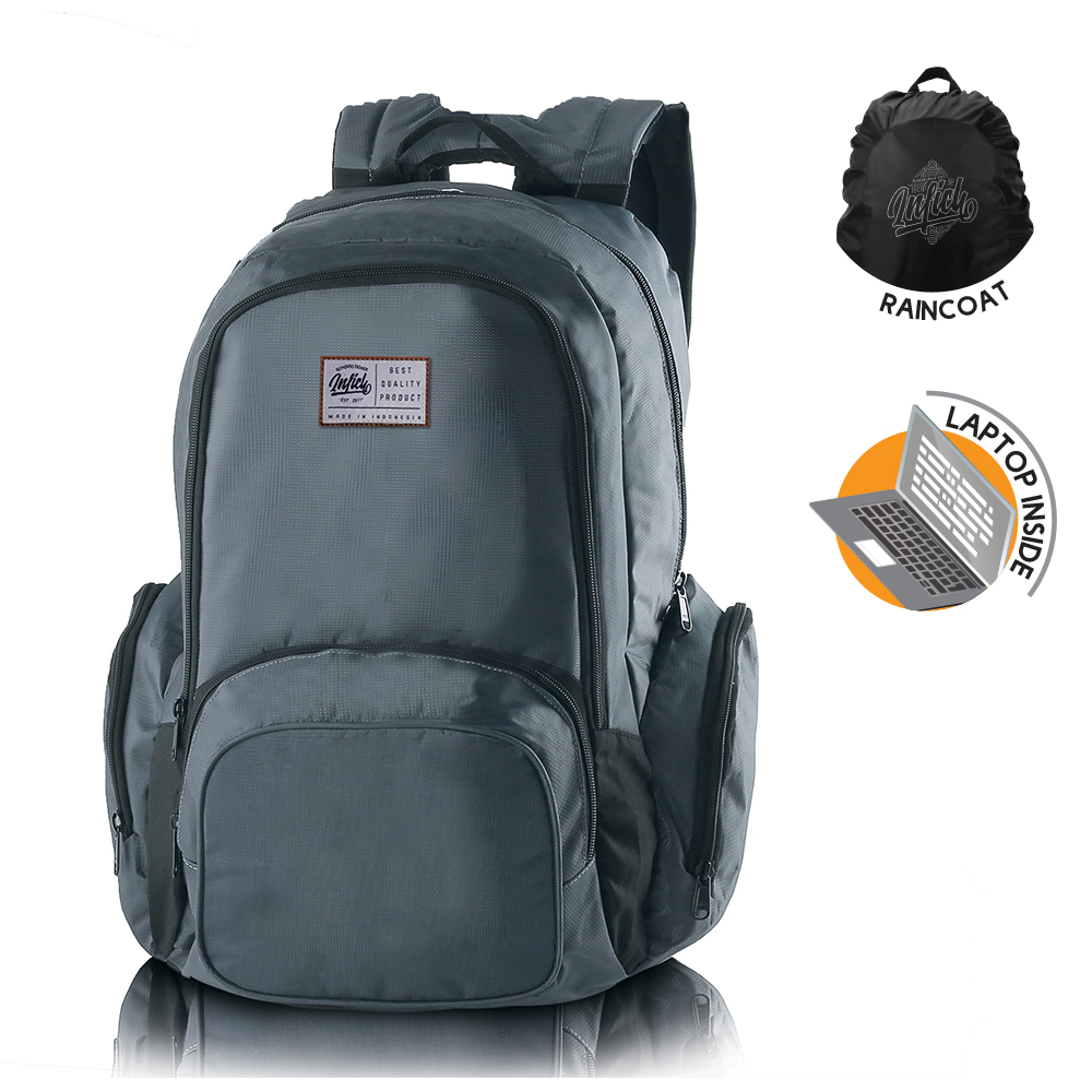 TAS RANSEL BACKPACK PRIA ORIGINAL HITAM DOLBY CANVAS INFICLO SLI 543 - Image 5