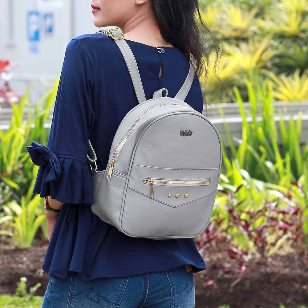 TAS RANSEL BACKPACK PREMIUM WANITA ABU JELA INFICLO SII 424 - Image 4