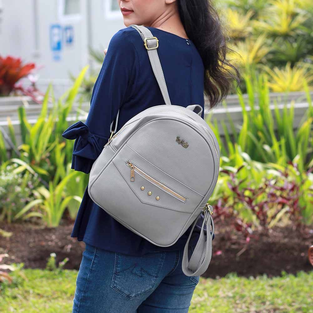 TAS RANSEL BACKPACK PREMIUM WANITA ABU JELA INFICLO SII 424 - Image 5