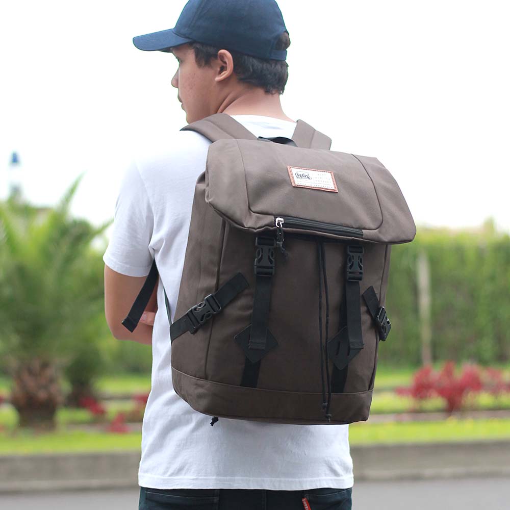 TAS RANSEL BACKPACK KASUAL PRIA PREMIUM COKLAT CORDURA INFICLO SLI 479 - Image 9