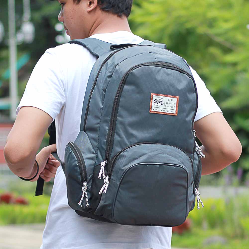 TAS RANSEL BACKPACK PRIA ORIGINAL HITAM DOLBY CANVAS INFICLO SLI 543 - Image 7